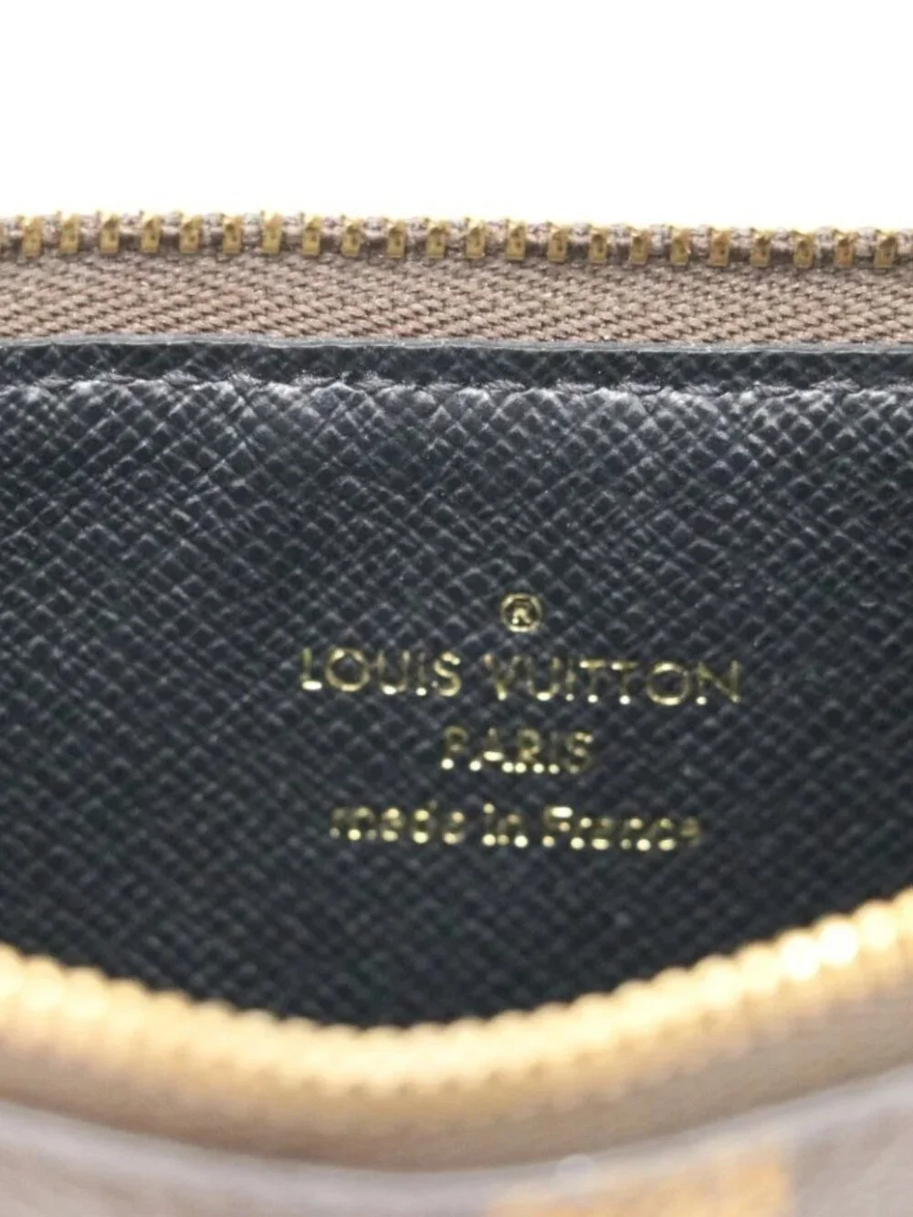 LOUIS VUITTON Trio Monogram Giant Canvas Coin Purse Wallet Key Pouch Brown 1pc